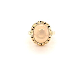 Occ 14k ring met Melk Opaal 6.1gr mt 16.5