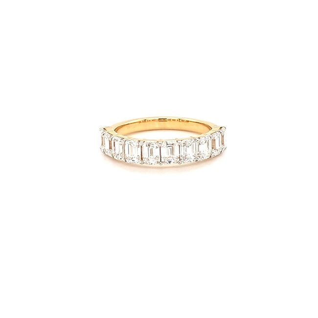 ROS  Jewel Design New 18k ring emeraldcut Dia Labgrown 2.2ct 3.5g