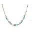 18k witgouden choker met  Smaragd en briljanten
