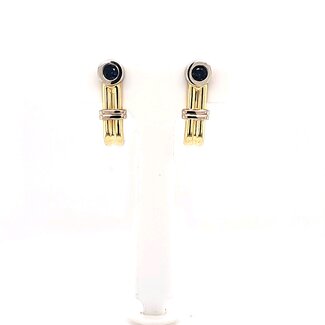 Occ 14k oorbellen bico Saffier 3.5gr