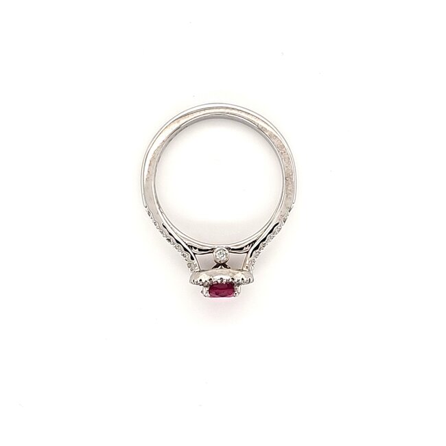 ROS  Jewel Design 18k witgouden ring Ruby love met robijn en briljanten