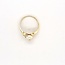 14k gouden ring gezet met cultivé parel en briljant