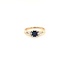 18k gouden ring gezet met Saffier en diamant
