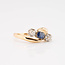 Occ 14k ring Saffier/2oldminecutDiam 3.4g mt16.75