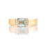 14k gouden ring met Aquamarijn en Briljantjes