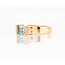 14k gouden ring met Aquamarijn en Briljantjes