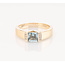 14k gouden ring met Aquamarijn en Briljantjes