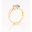 Occ 14k ring Aquamarijn 0.15ctBrilj 4.1gr mt 16.5