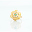 18k ring  met parel en smaragd
