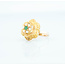 18k ring  met parel en smaragd