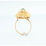 18k ring  met parel en smaragd