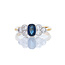 Occ 18k ring Saffier/0.18ct 2.5gr mt 16.75
