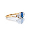 Occ 18k ring Saffier/0.18ct 2.5gr mt 16.75