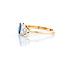 Occ 18k ring Saffier/0.18ct 2.5gr mt 16.75