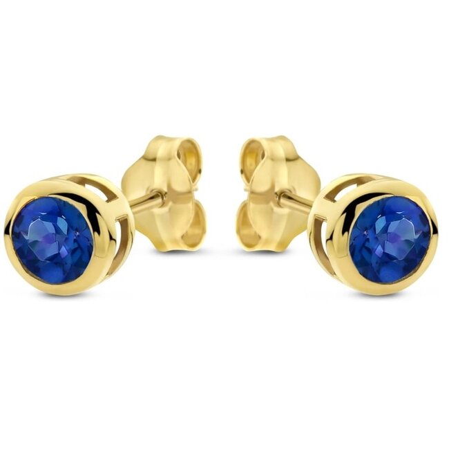 swing jewels Swing Jewels 14k oorknop SWBE01-Y Saffier