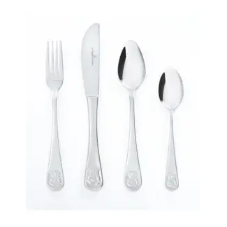 Zilver kinderbestek Junior Beer. KS067