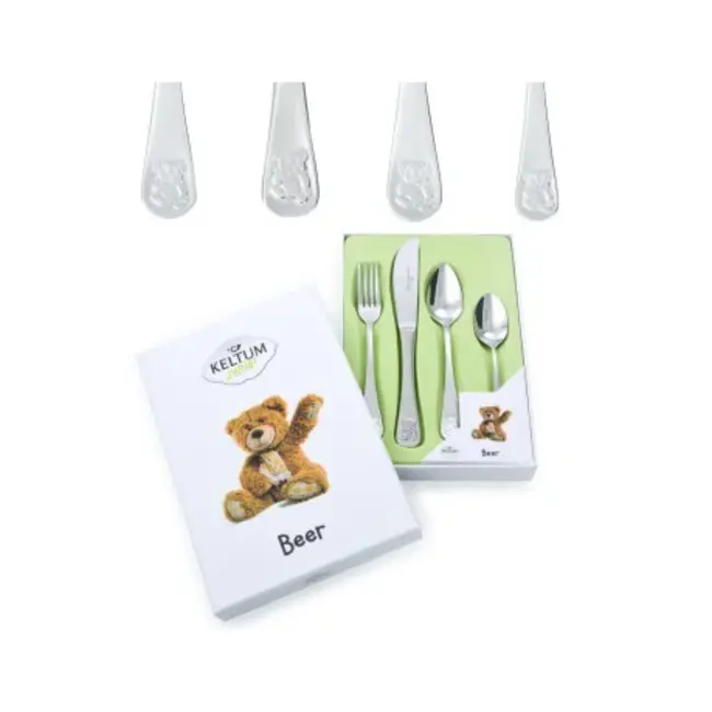 Zilver kinderbestek Junior Beer. KS067