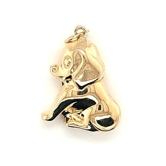 14k gouden  hanger Hondje