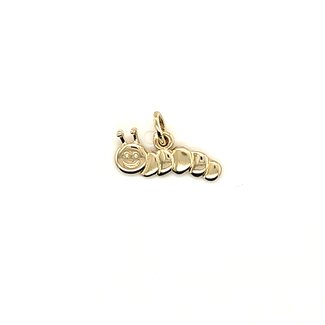 14k gouden  hanger Rupsje