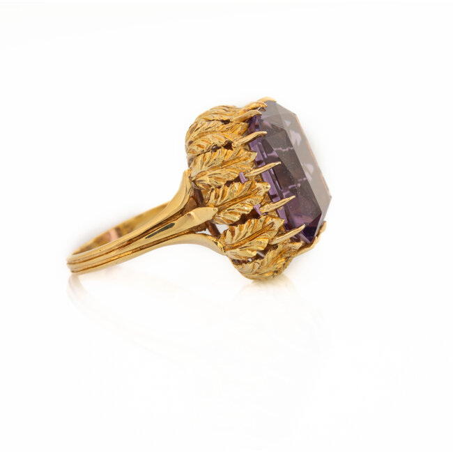 Occ 18k ring Amethist 10.8gr mt 17.5