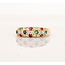 14k gouden ring met Saffier/robijn/smaragd en zirkonia