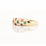 14k gouden ring met Saffier/robijn/smaragd en zirkonia