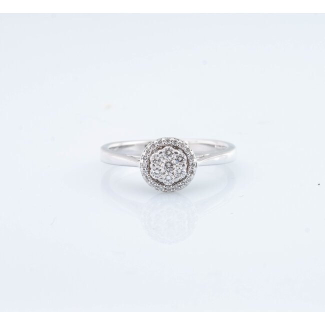 Occ 18k witgd ring 0,41ctBrilj mt17  3.1gr