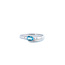 Occ 18k witgd ring Aqua 3.6gr mt 18.25