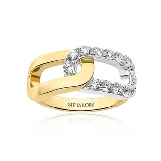 SIF JAKOBS Sif Jakobs zilver ring SJ-R42238-CZ-2YG Capizzi Due