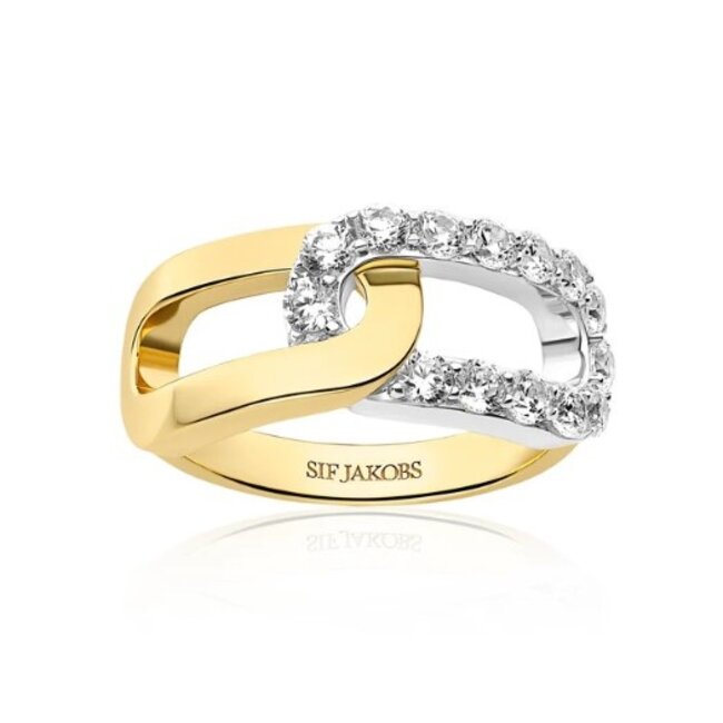 SIF JAKOBS Sif Jakobs zilver ring SJ-R42238-CZ-2YG Capizzi Due