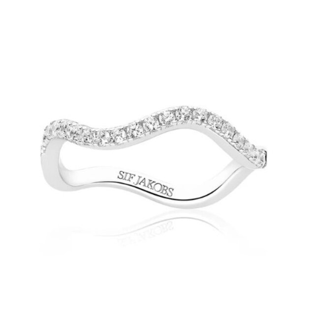 SIF JAKOBS Sif Jacobs zilver ring SJ-R3869-CZ Ellera Waves