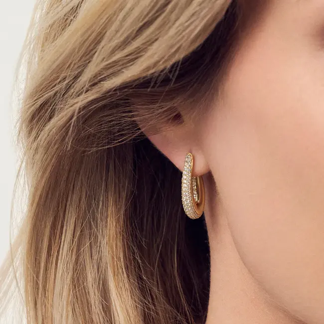 SIF JAKOBS SJ. Goccia Parvus oorbellen met zirkonia. sj-e2486-cz-yg