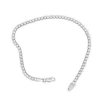 14k witgouden tennis armband met zirkonia