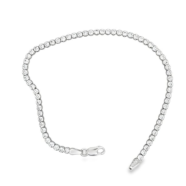 14k witgouden tennis armband met zirkonia