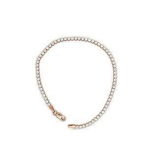 14k rosegouden tennis armband met zirkonia