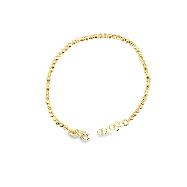 14k gouden armband met gladde bolletjes