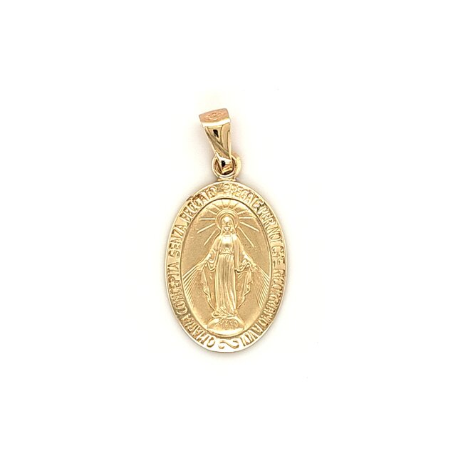14k gouden hanger met Maria afbeelding