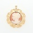14k gouden broche/hanger met een camee