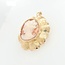 14k gouden broche/hanger met een camee