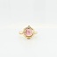 Occ 14k ring roze tourmalijn mt 17.5 2.5gr