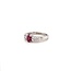Occ 18k witgd ring Robijn/brilj 0.36ct 3,77g