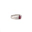 Occ 18k witgd ring Robijn/brilj 0.36ct 3,77g