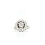 Occ 14k witgd ring met OMCdia/Brilj mt16.25 3.1gr