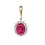 14k bico hanger zirk roze  5.1gram
