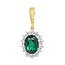 ROS  Jewel Design 14k bico hanger met groene zirkonia 5.1gram