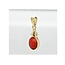 14k gouden hanger met Bloedkoraal