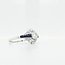 Occ 14k witgd ring saff/brilj 0.18ct mt 18.5