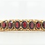 14k gouden armband met echt Granaat
