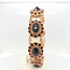14 krt. yellow gold bracelet with 104 garnets