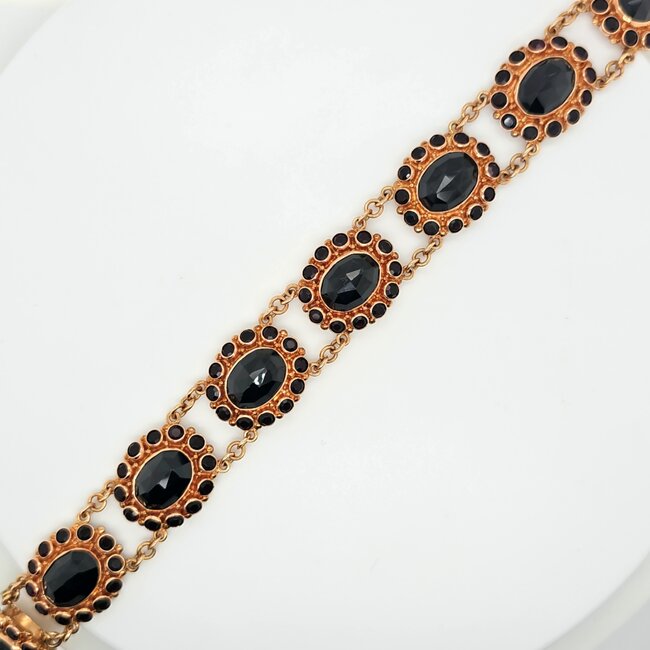 14k gouden armband met echt Granaat